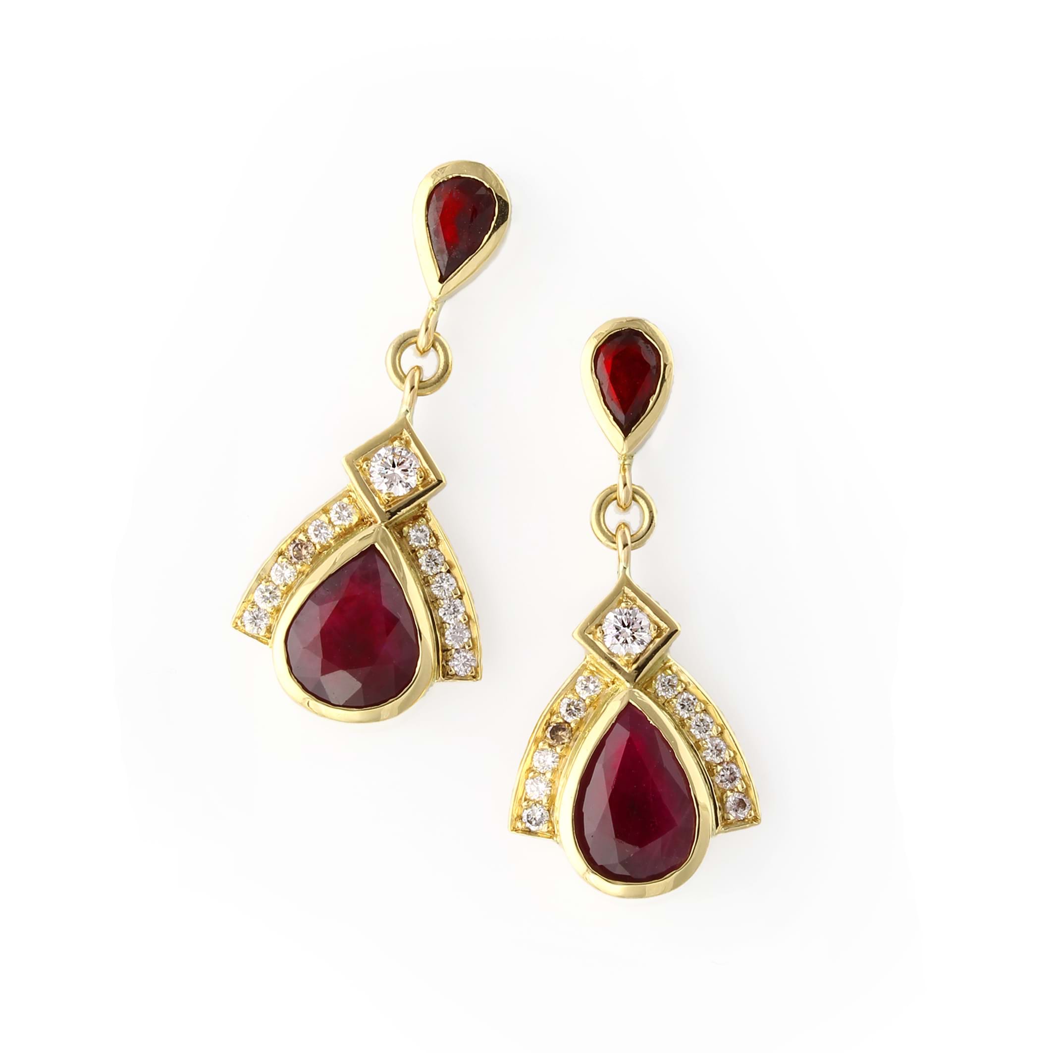 bespoke ruby earrings | Melbourne