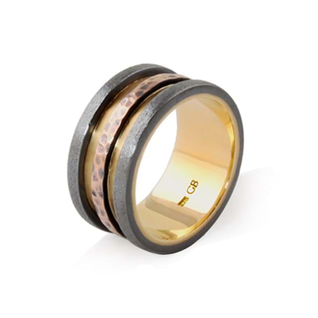 bespoke wedding band|mixed metals
