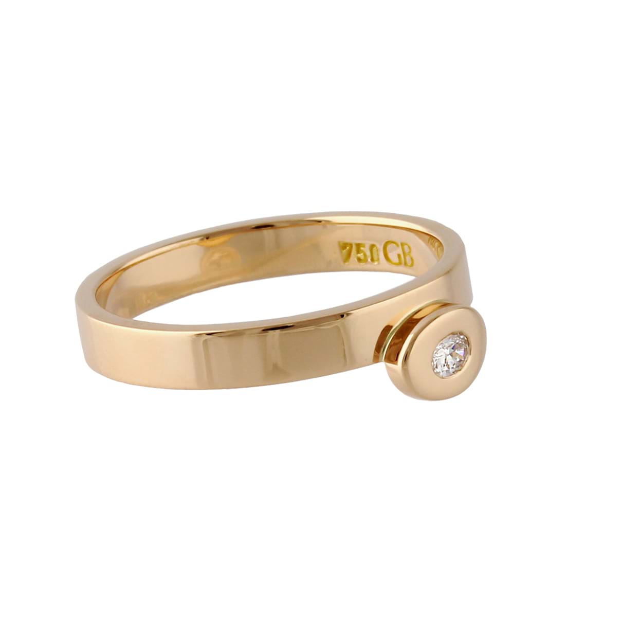 handmade gold & diamond stack ring