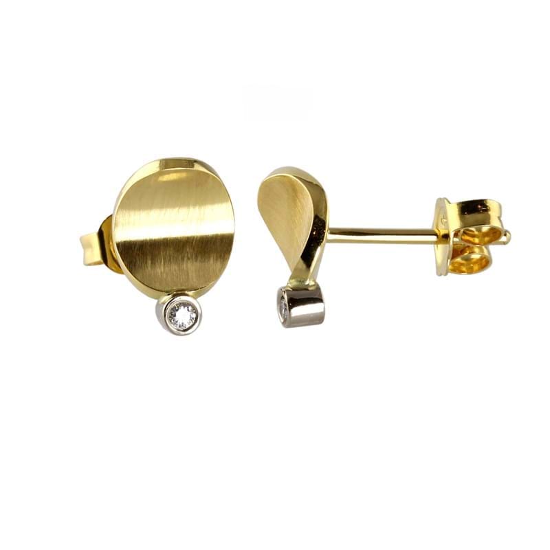 18ct yellow gold diamond studs