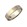 18ct white gold wedding band with 18ct yellow inlay