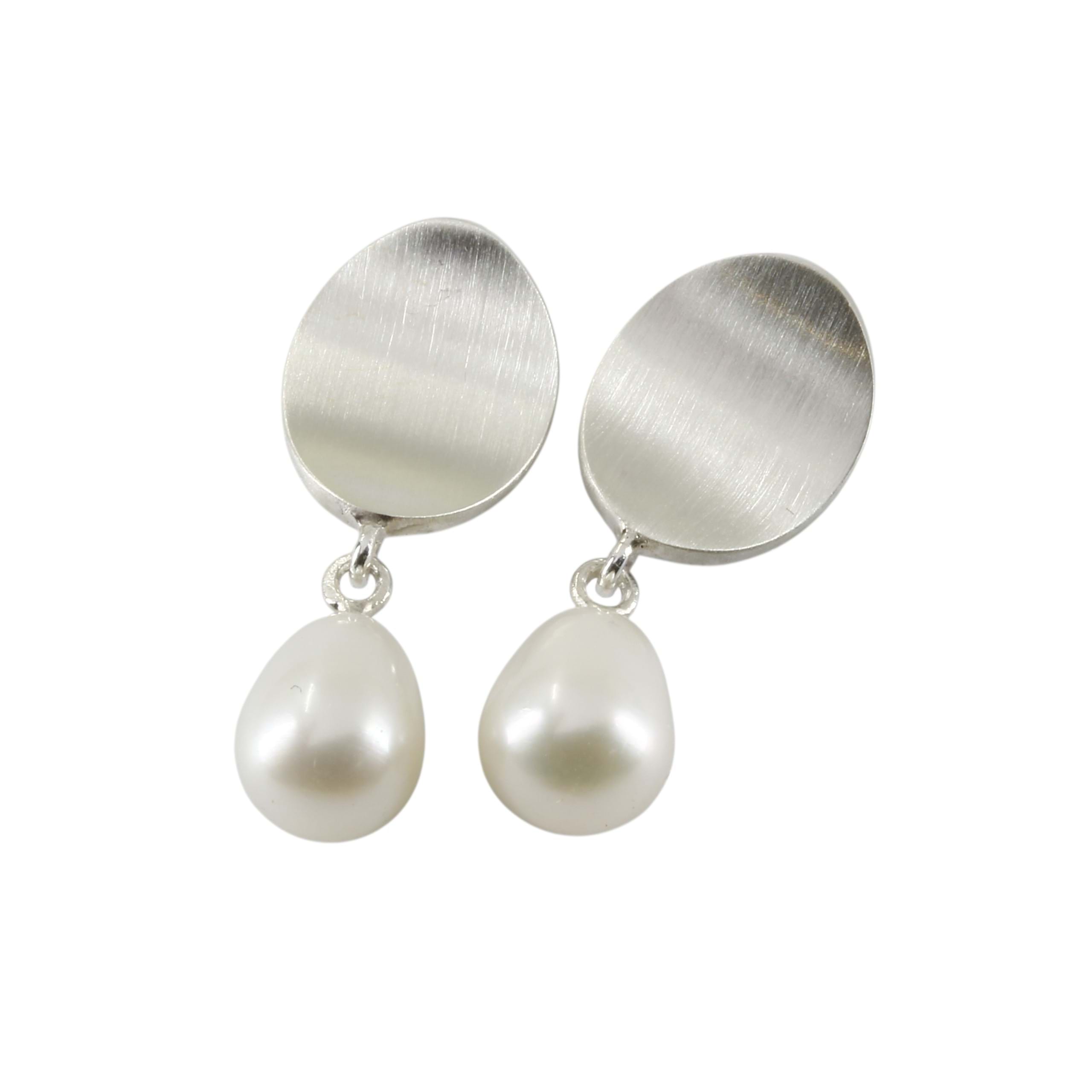 sterling silver earrings with pearls