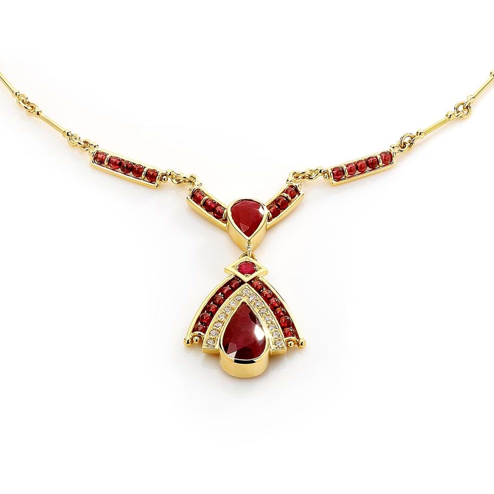 ruby & diamond necklace