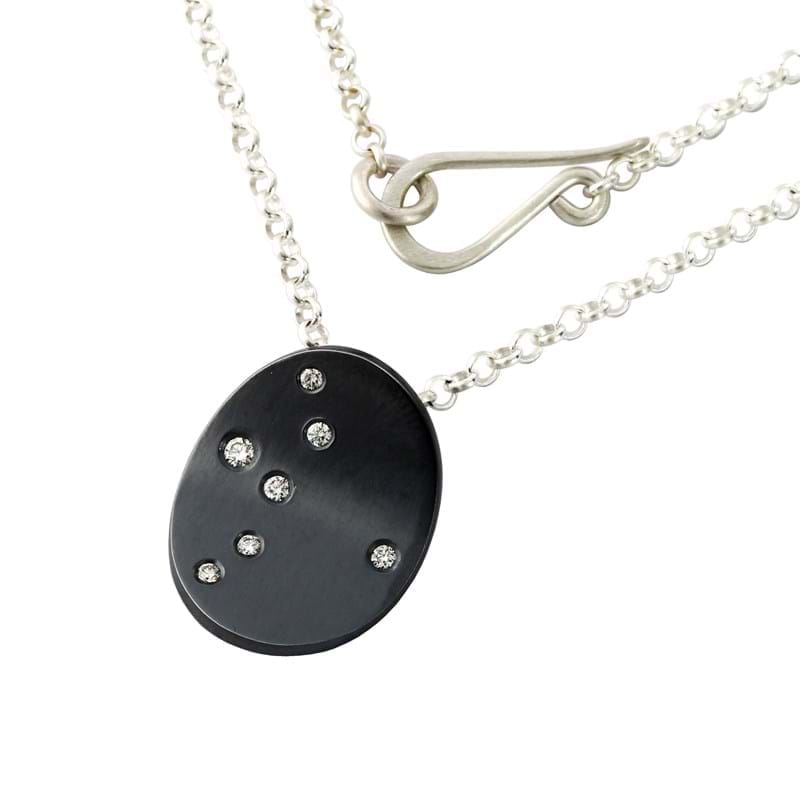 "Swan Constellation" diamond necklace